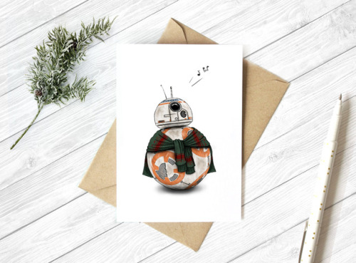 BB8 christmas cards available on etsy!