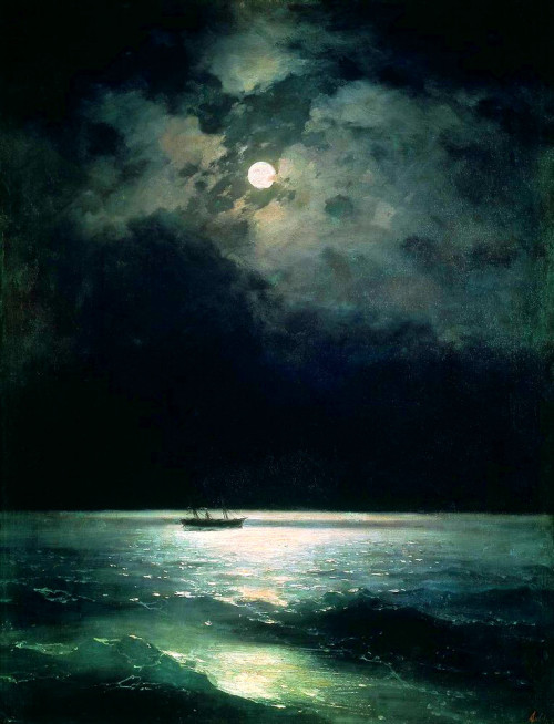 nigra-lux: AIVAZOVSKY, Ivan Konstantinovich (b. 1817, Feodosiya, d. 1900, Feodosiya) The Black Sea a