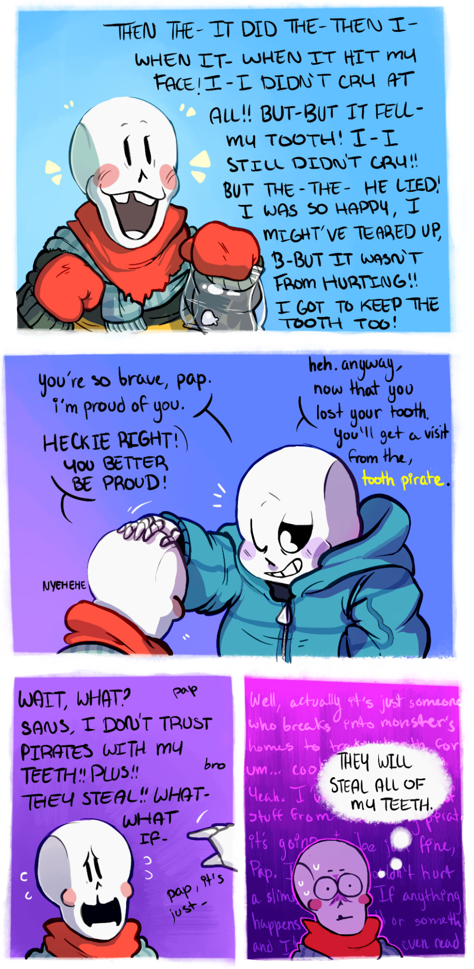 askbabybones:   * skeleton kids lose their teeth too, yeah.  * papyrus was, uh…