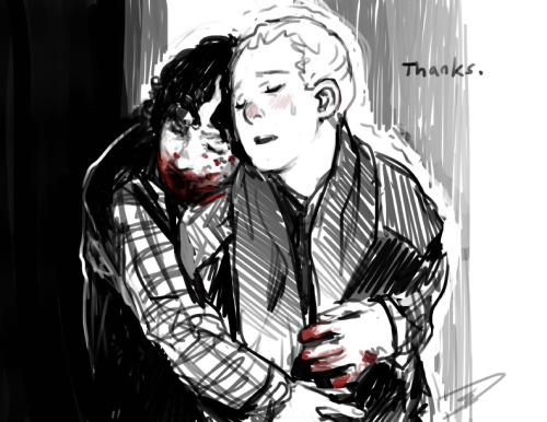 For Let’s Draw Sherlock I was really torn between 3:10 and Let the Right One In, so even though I went with the other I still did a doodle for this one. I wasn’t going to submit it as a second entry but eh why noooot~ IMDB | Scene (Note this