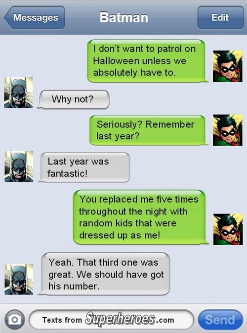 textsfromsuperheroes:  Celebrate Batman’s adult photos