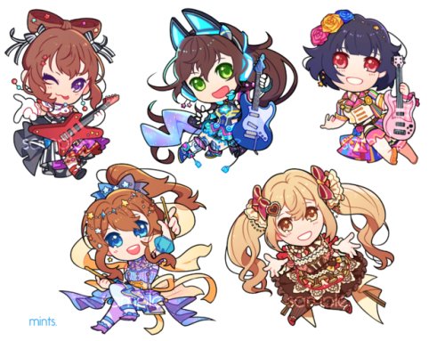 redricewater: I completed the Popipa charms!! Went with a bit of creative freedom with the colours s