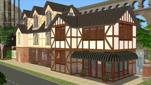 Teensy old town shops are finally done! I’m not sure what prompted the ‘melting tudor pub’ but&helli