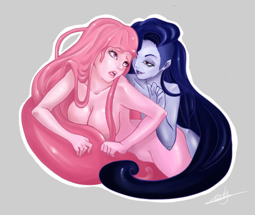 Marceline and Princess Bubblegum in love