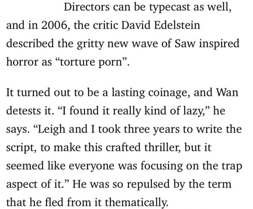 James Wan After Making Saw (2004):