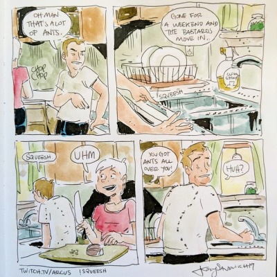 🐜🐜🐜🐜 in the kitchen. #comics #comic #Autobio #sketch #sketchbook #illustration #art #colorpencils #ink #drawing #doodles #draw #pen #watercolor
https://www.instagram.com/p/B2zJt9vgOSk/?igshid=1wsw58pf2q92