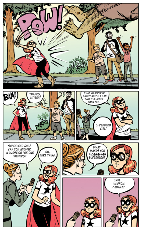 faitherinhicks:faitherinhicks:HAPPY CANADA DAY! For Canada Day, read this short Superhero Girl comic
