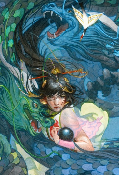 Tran Nguyen’s fantasy covers.