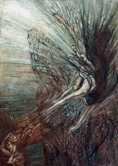 magictransistor: Arthur Rackham, The Rhinegold &amp; The Valkyrie [Richard Wagner], 1910.