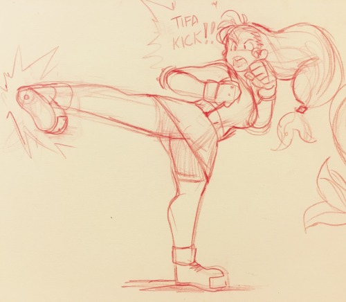 phons0:  Quick fighting references w/ Tifa from Instagram. 