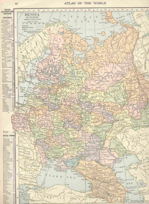 mapsontheweb:  European Russia, 1916.  RUSIA EUROPEA - 1916