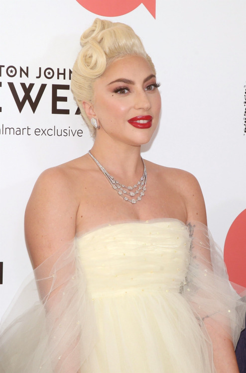 Lady Gaga.Arriving at The Elton John AIDS Foundation&rsquo;s 30th Annual Academy Awards Viewing 