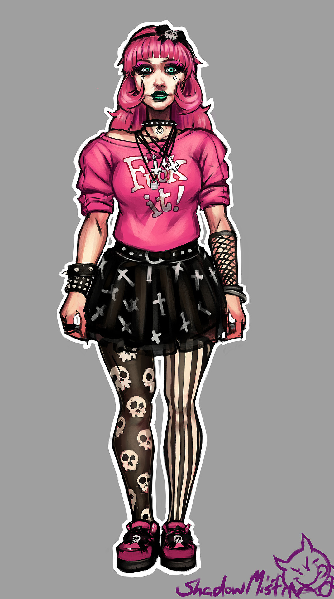 shadow1mist:I decided to redraw the pastel goth from the pastel goth gang bang piece