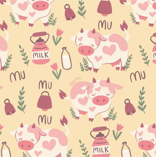 After finishing all the details on the pattern I realized that the onomatopoeia “Mu” is in Spanish, 