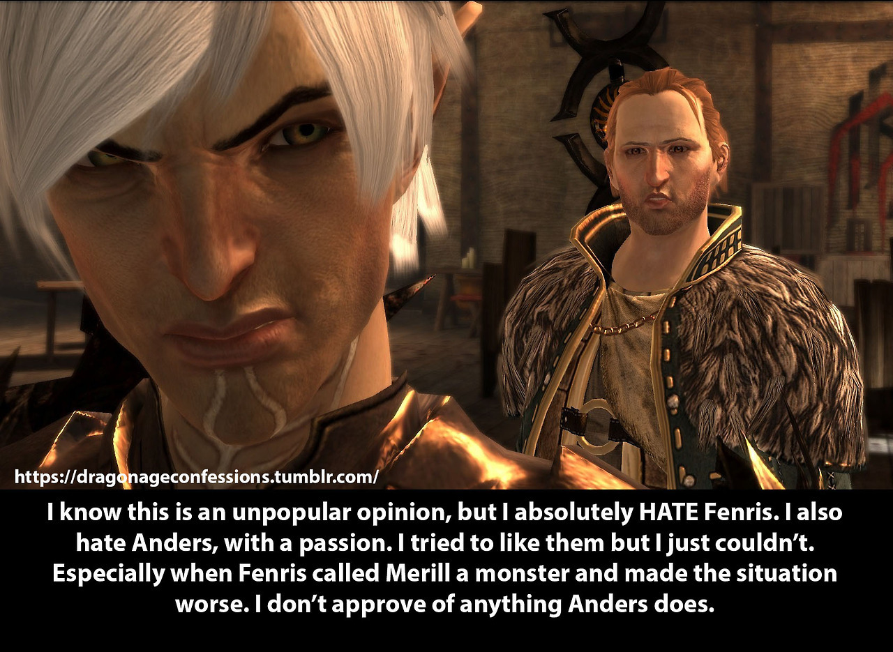 Dragon Age Confessions — Confession: Is it just me, or do the