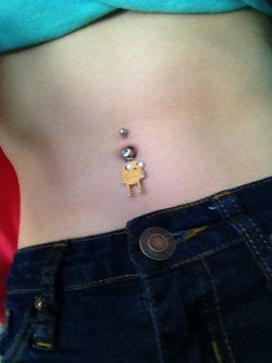 breathlessbeauty96:  Newest bellybutton ring jake from adventure time!!!!