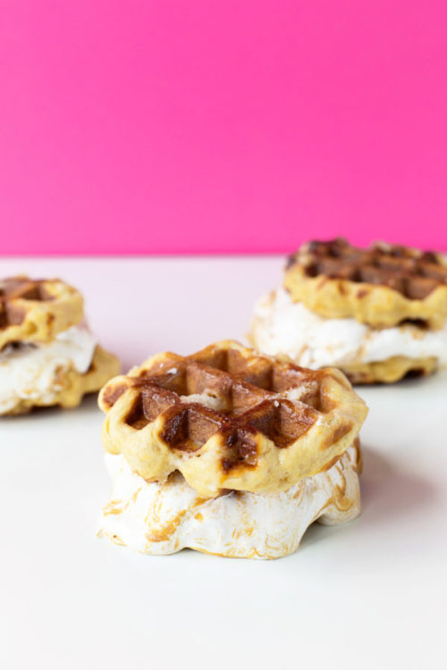 sweetoothgirl:FLUFFERNUTTER WAFFLE SANDWICHES