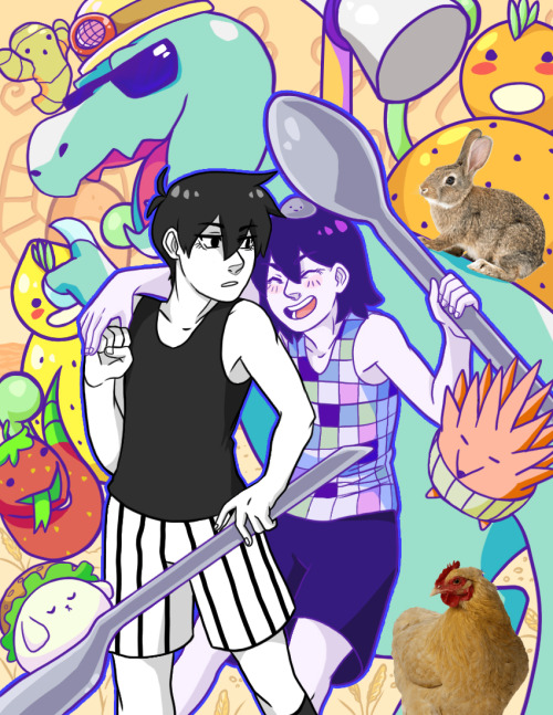 Day 1: Childhood/Head SpaceFirst day for @suntanweekWanted to go with Omori and Kel for Dino’s