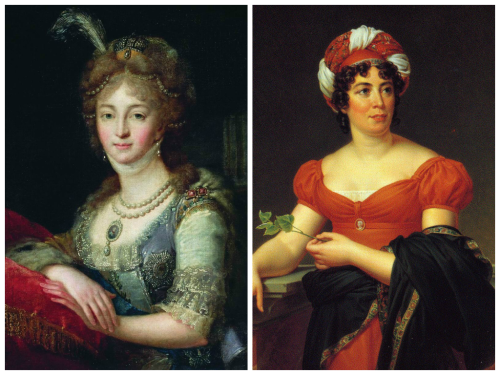 etherealbeautyelizabeth: Left: Empress Elizabeth; Right: Madame Germaine de Stael ——&mda