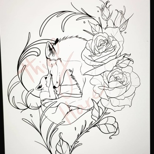 Little tattoo project done on #procreate !  This is a personnal design so I won&rsquo;t upload t