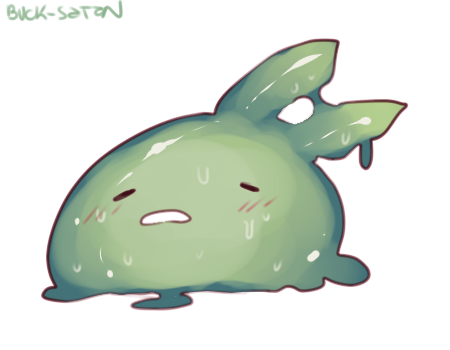buck-satan:so i’m back home early! have an anxious slime while i work on some new