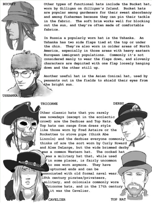 vigaishere:  helpyoudraw:  Hats and How to Draw Them by glazedmacguffin  I’m gonna tag this for a fandom. Damn hats are hard to draw! >:( 