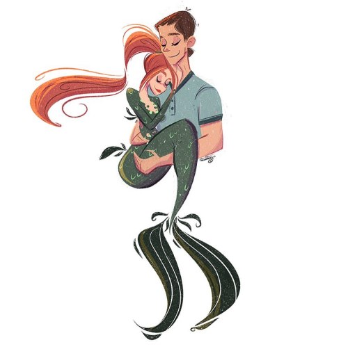 Mermaid artwork !! #mermaid #couple #romantic #illustration #characterconcept #characterdesign #orig