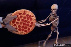 unclefather:  hellstarfantasy:  just let him have the pizza   he is bones. just feed him