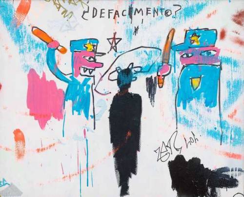 amare-habeo: Jean-Michel Basquiat (American, 1960 – 1988) Defacement (The Death of Michae