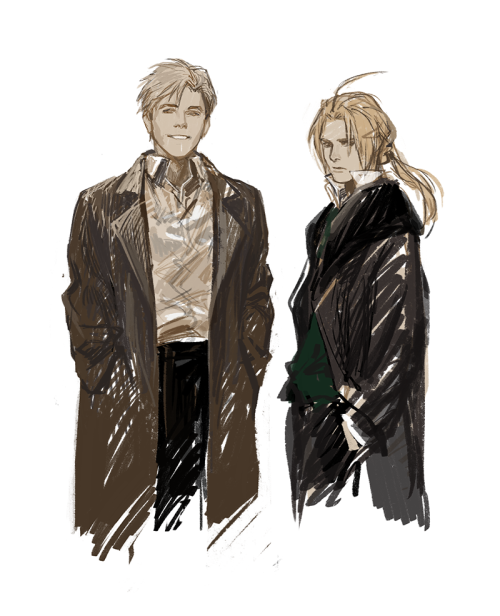 simmkox:  Quick doodles of Heiderich and Ed. 