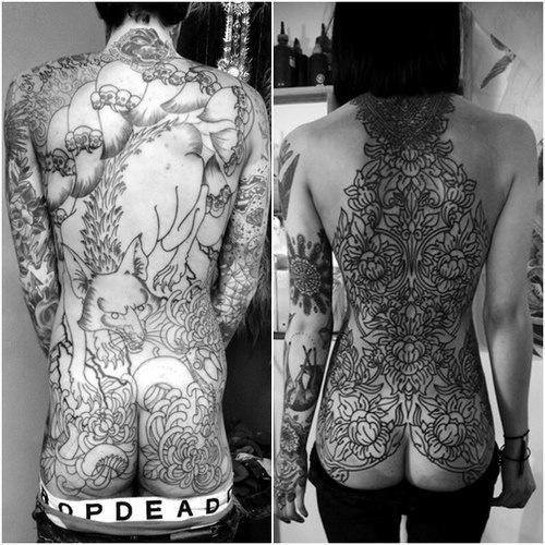 itsfreakyinkedgood:  oli and hannah 