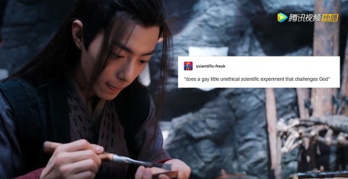 guqin-and-flute:Text Post Meme: I Have So Many for Wei Wuxian Oh My God Save Me From Myself Edition{