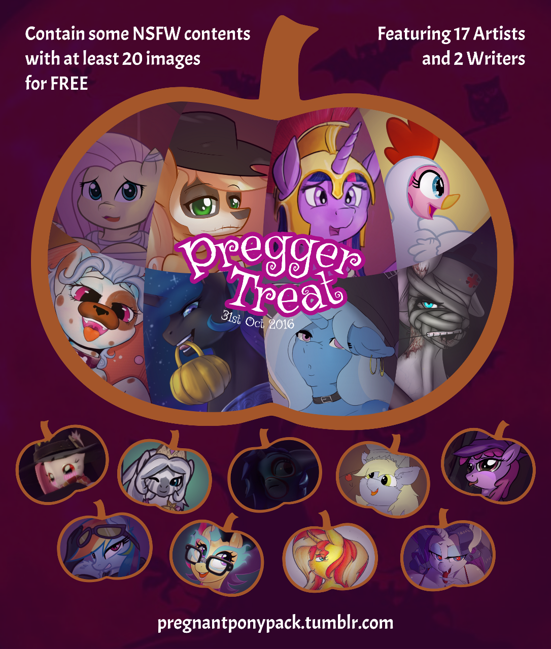 pregnantponypack:  Happy Halloween! We have dozen of artists and a writers that volunteers