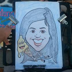 Caricatures at Dairy Delight!  #art #drawing