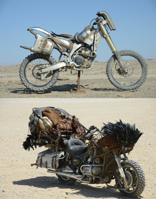 tatdaddyhunter:  thewightknight:  Following up from the car post, here are the motorcycles of Mad Max: Fury Road.  SO HAPPY THIS EXISTS