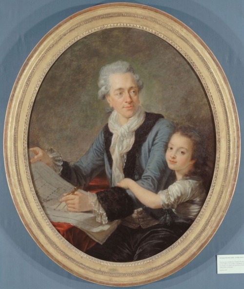 Antoine-François Callet. Portrait de Claude-Nicolas Ledoux avec sa fille Adélaïde. ca. 1780. Oil on 
