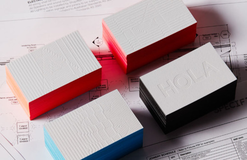 Letterpress business card design by Universal Favourite