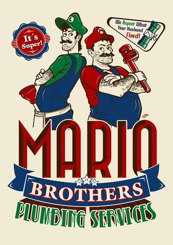 geeksngamers:  Mario Brothers Plumbing Services By Felipe Moreira Coutinho from Rio