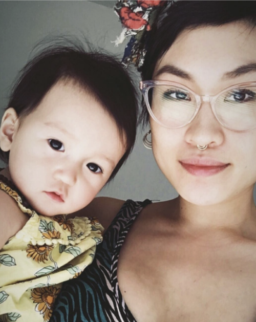 We love this adorable photo of Boo and @neeniewang in our Mini Saturn earrings.