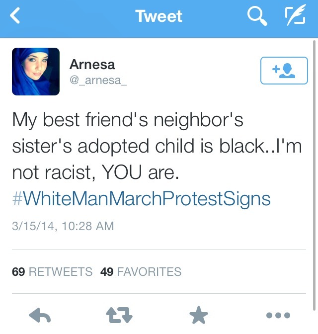 trusthim:  So whitemanmarchprotestsigns is trending on twitter and I thought I’d