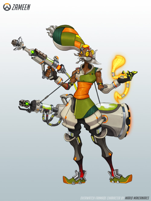 sweetsarsaparilla:mariomanzanares:As obsessed with Overwatch as the next guy, I designed my own fan-