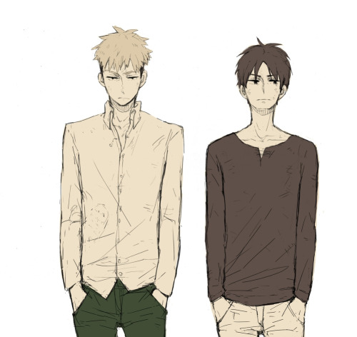 cygrus:  reiner—braun:  ちょっと殴りあったあと by 小芽豊  
