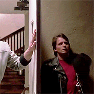 backtothefuturemovies:  Marty falls a lot. A lot. 