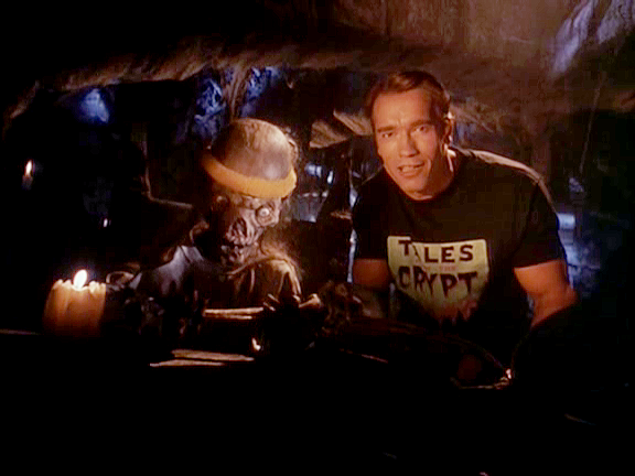 vhs-ninja:  The Crypt Keeper &amp; Arnold Schwarzenegger in the episode ‘The