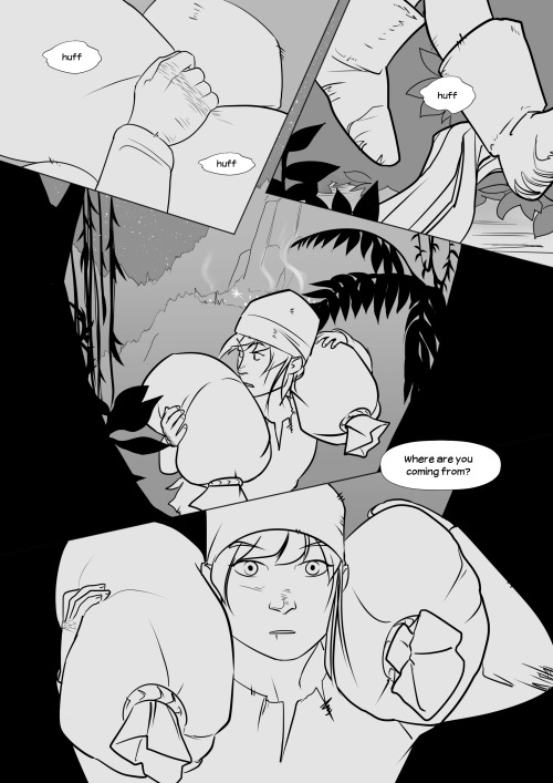 amazonomachycomic:Third Chapter - p. 9.New pages! Starting the year with a new face. =)