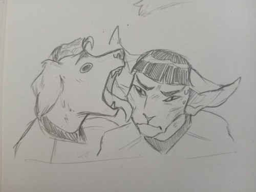 Uhmmm Random Drawings With Furry Kirk And Spock Which I Cant Give Any Description