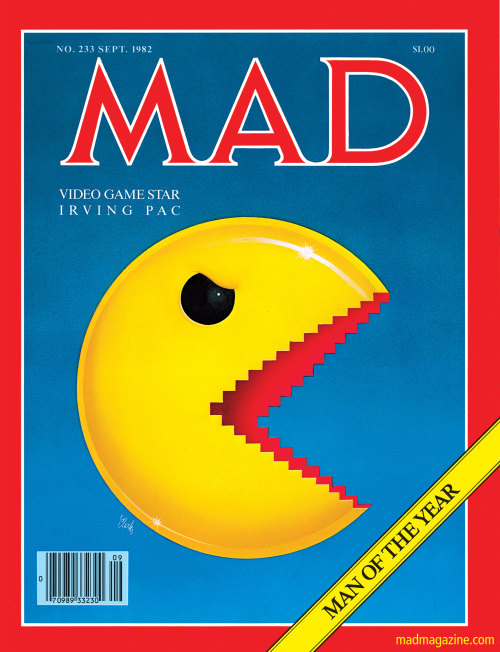 Classic MAD Dept. R.I.P. MASAYA NAKAMURA, “FATHER OF PAC-MAN”From MAD #233, September 1982Artist: Bo