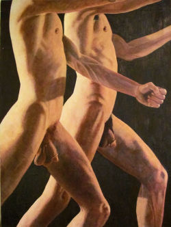 malenudeartist:  “Gay Militants” oil on canvas, 30&quot; x 40&quot; by Earle Jay Goodman - www.ejgGallery.com 