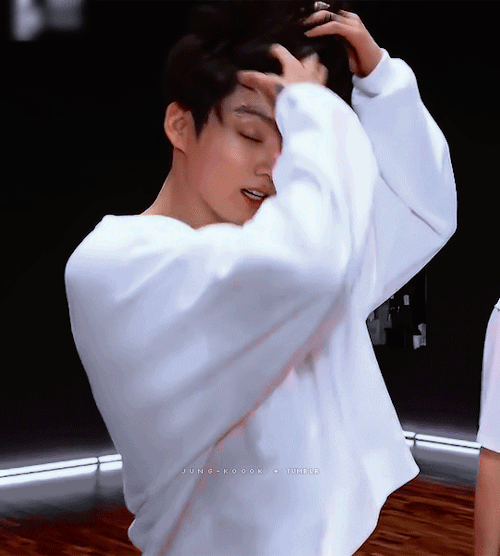 Jungkook Pushing His Hair Back