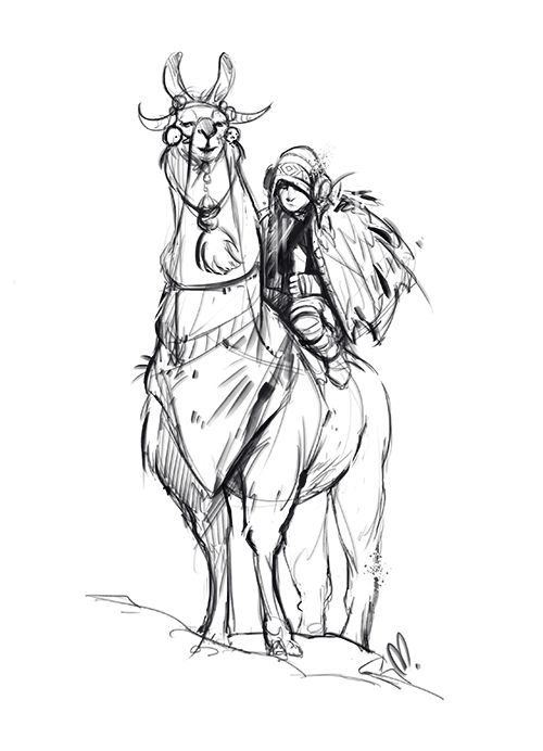 charliebowater:  saharaam:  Day 3, Llama rider!  Love this! 